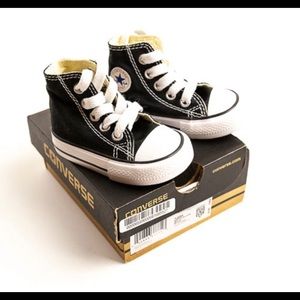 High top black converse size 2c